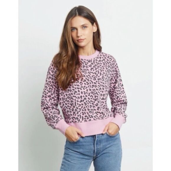 Rails Ramona Pink Jaguar Sweatshirt Size M - Picture 2 of 8